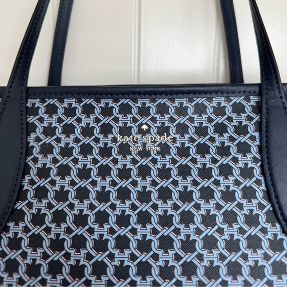 Kate Spade Spade Link Geometric Tote Bag Blue Multi | Large - Picture 3 of 13